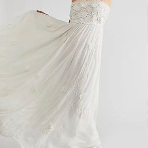 NWT Free People Maxi Dress with floral appliqués